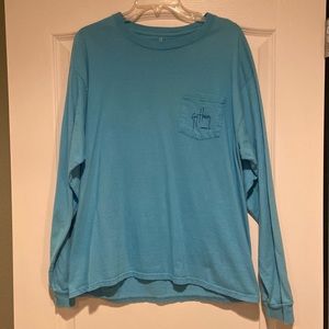 Long Sleeve Light Blue Guy Harvey Shirt - Size Large